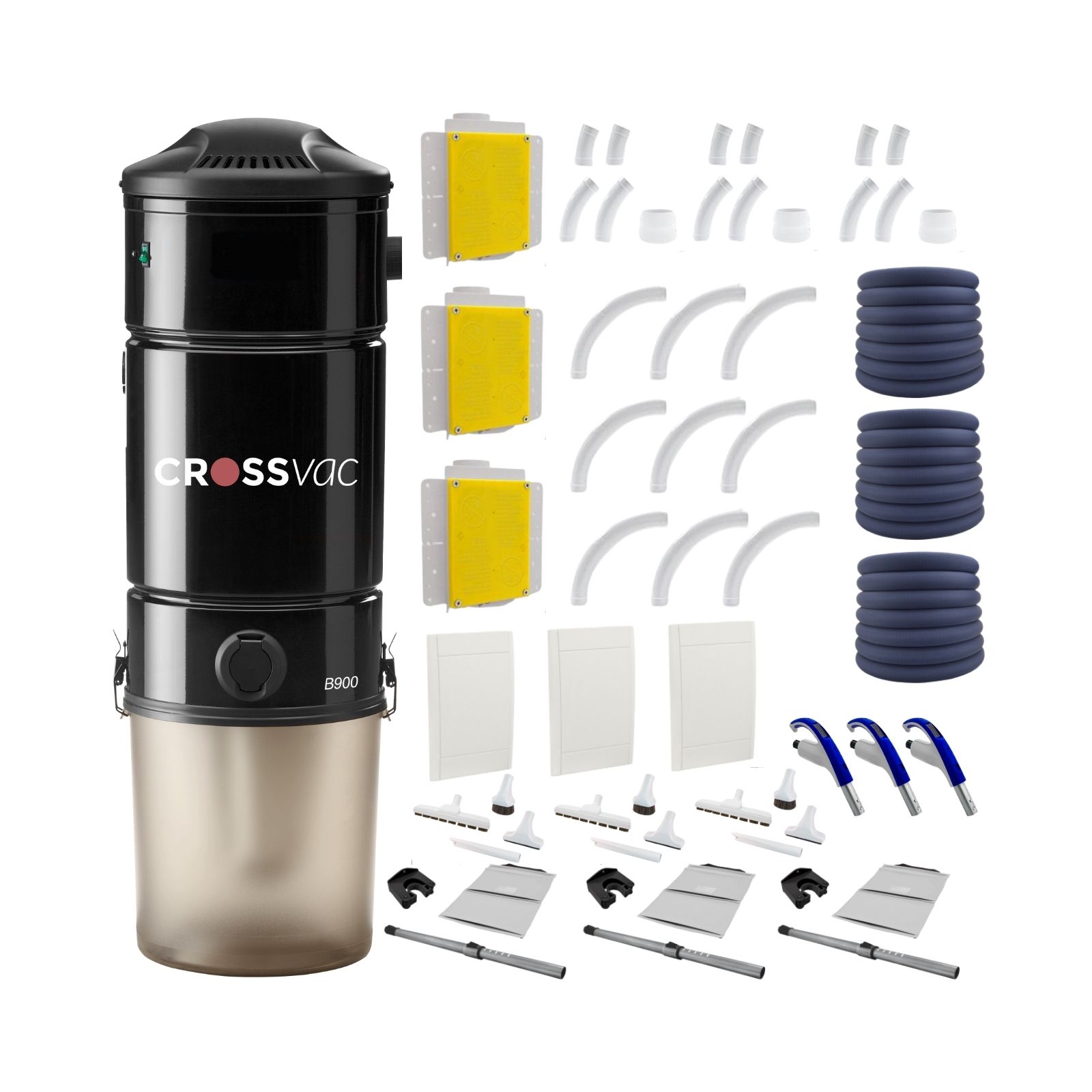 B900RETRXLF8kgZGdIeqcr6 Zentralstaubsauger Set Retraflex X-Large B900